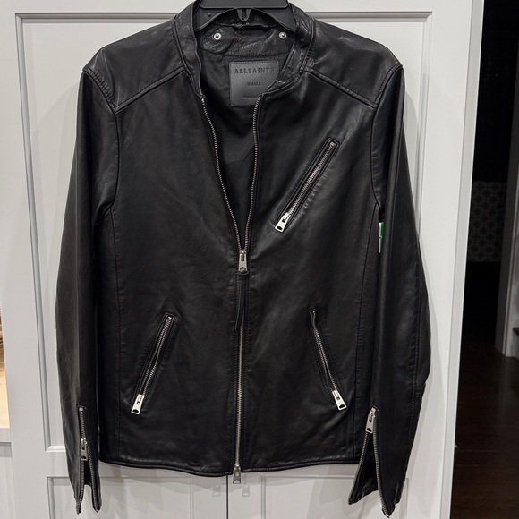 AllSaints NEW Size Small HARWOOD JACKET Leather